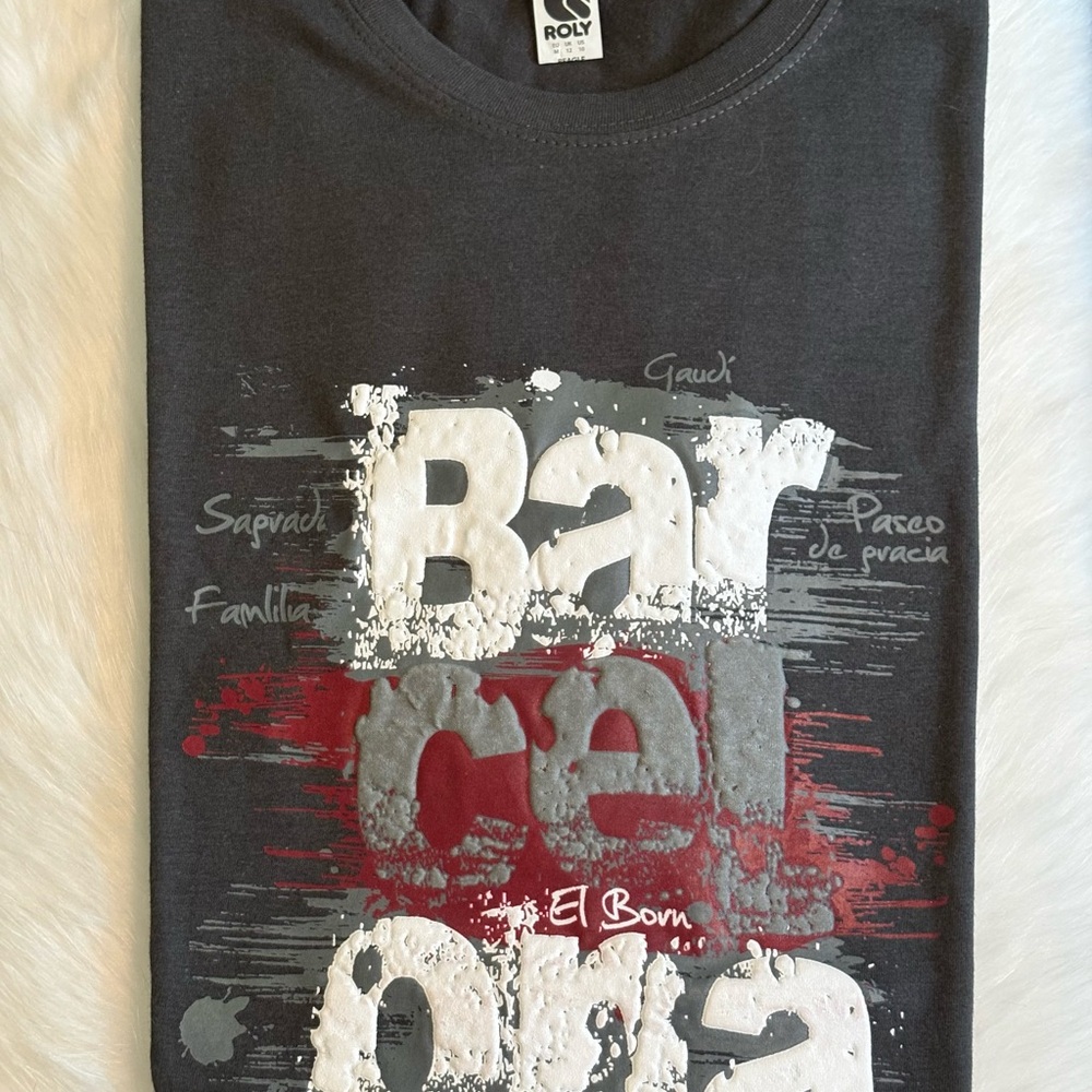 Barcelona Graphic Tee - Black and Red